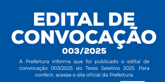 Edital de Convocação 003/2025