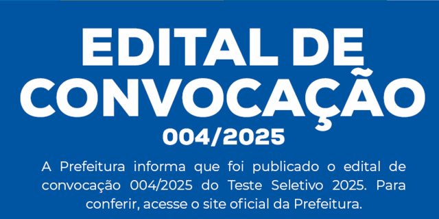 Edital de Convocação 004/2025