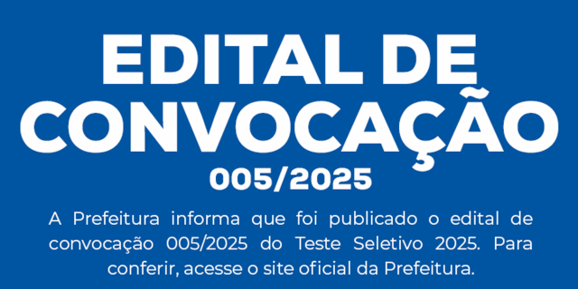 Edital de Convocação 005/2025