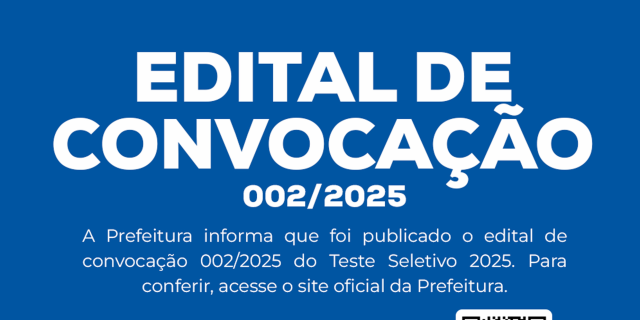 Edital de Convocação 002/2025